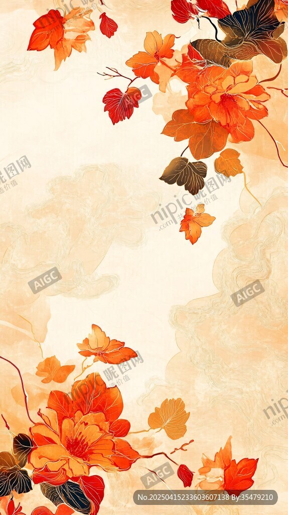 秋日花卉写意唯美画面