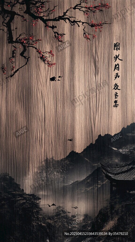 水墨山水间的诗意景致