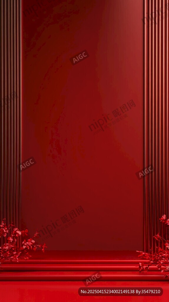 红色华丽场景背景布置