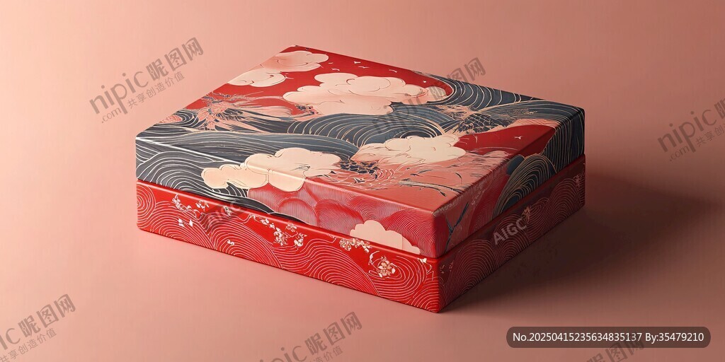 中式风花纹精美礼品盒