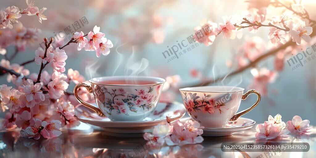 春日繁花下的精致下午茶