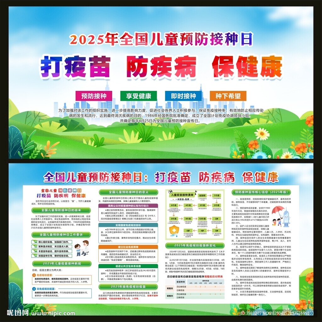 全国儿童预防接种日宣传栏