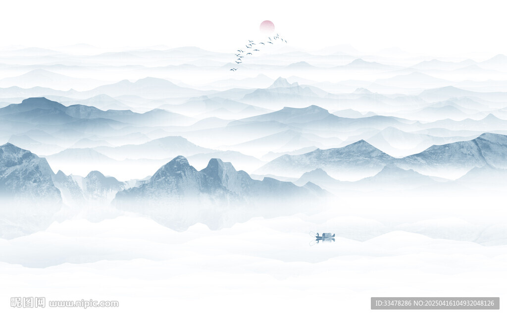 水墨意境山水画