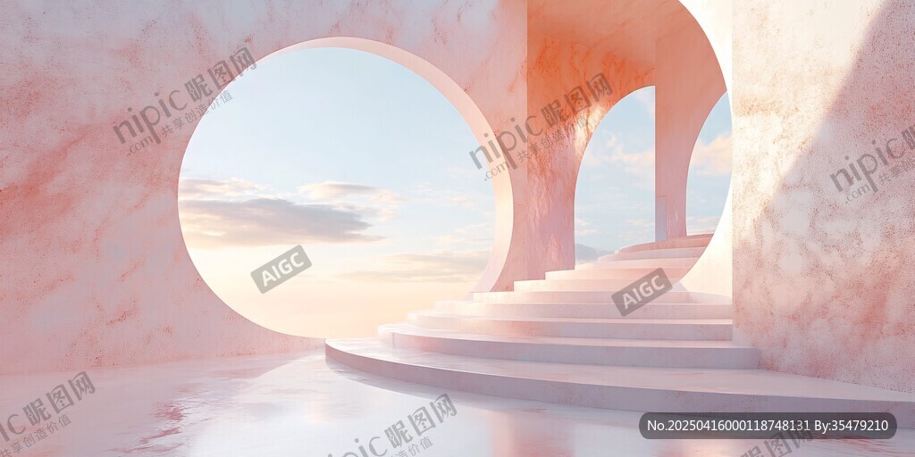 梦幻拱形空间 唯美风景