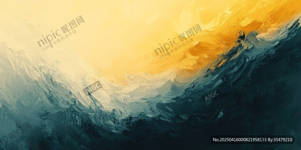 抽象海洋风景艺术画作