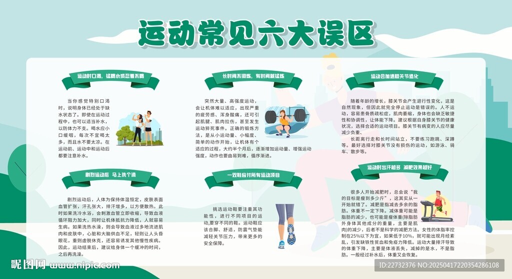 运动健身健康教育宣传栏