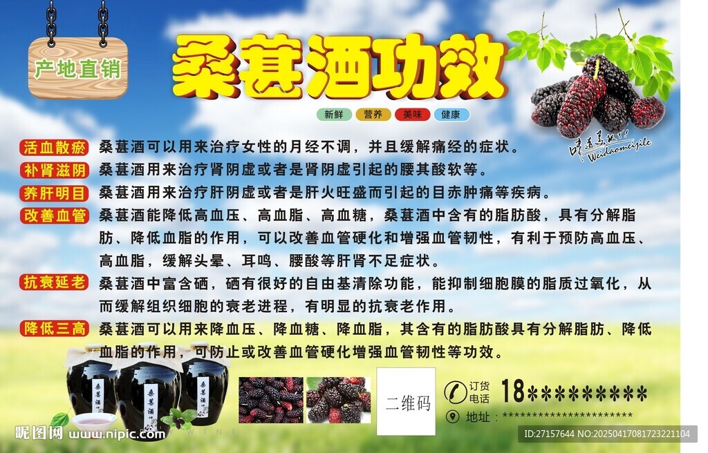 桑葚酒功效