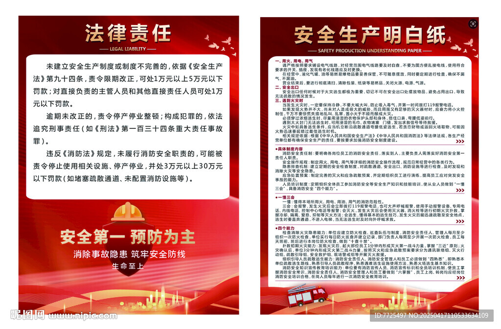 安全生产明白纸