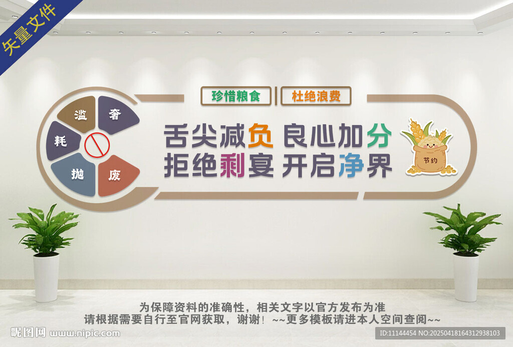 珍惜粮食文化墙