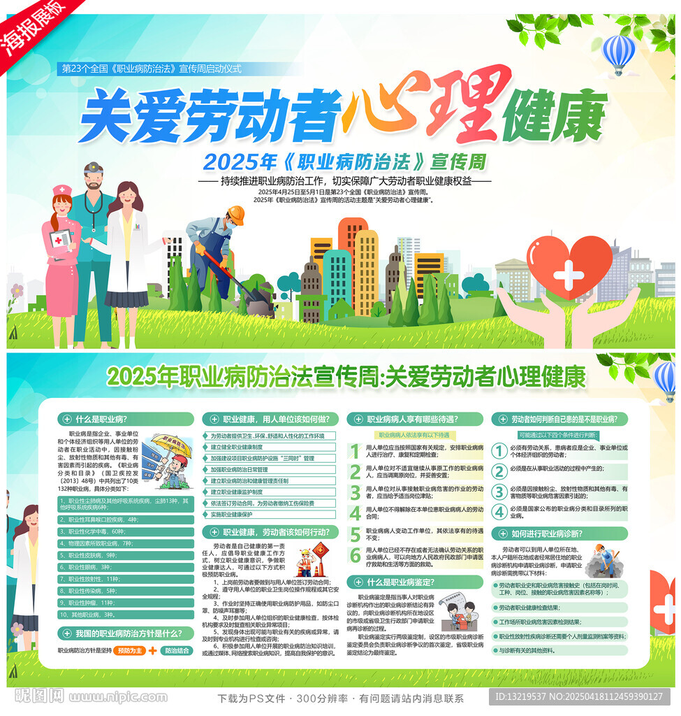 职业病防治法宣传周展板