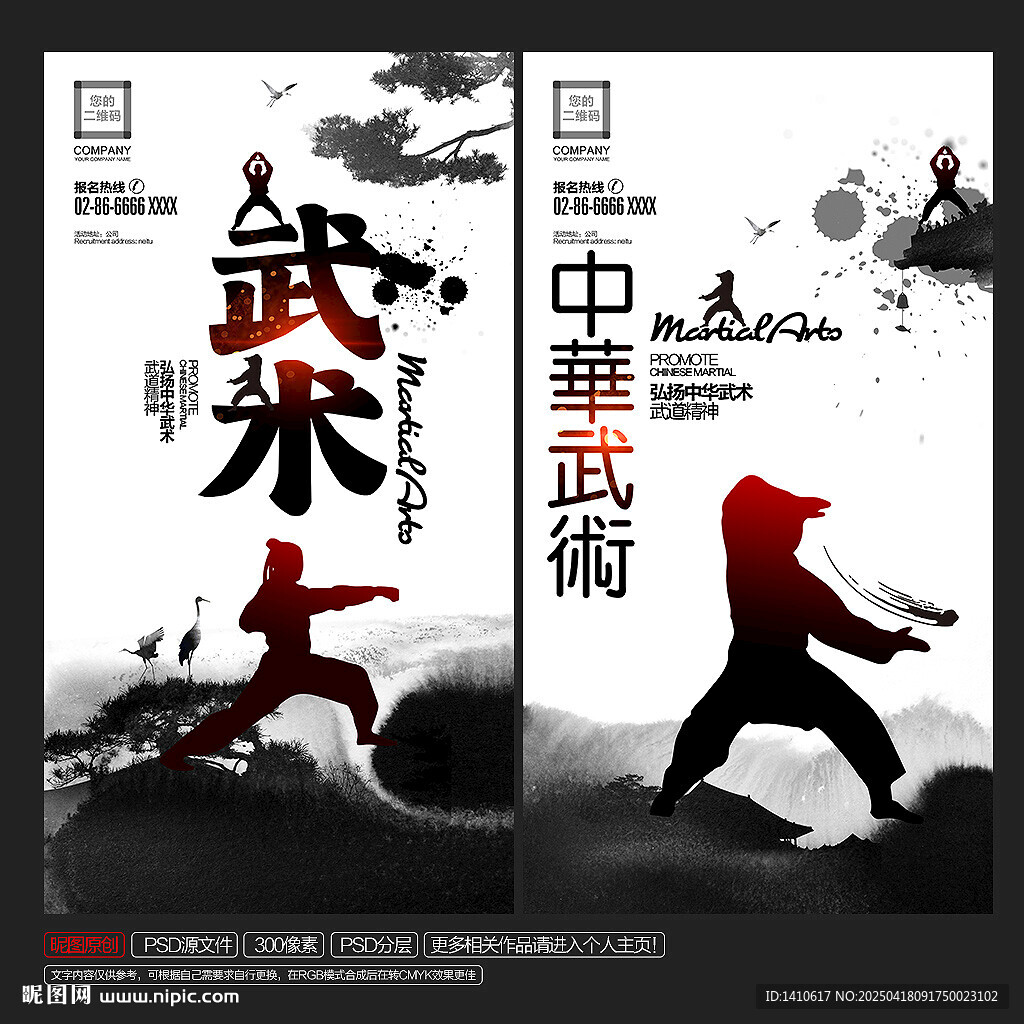 中华武术海报展示