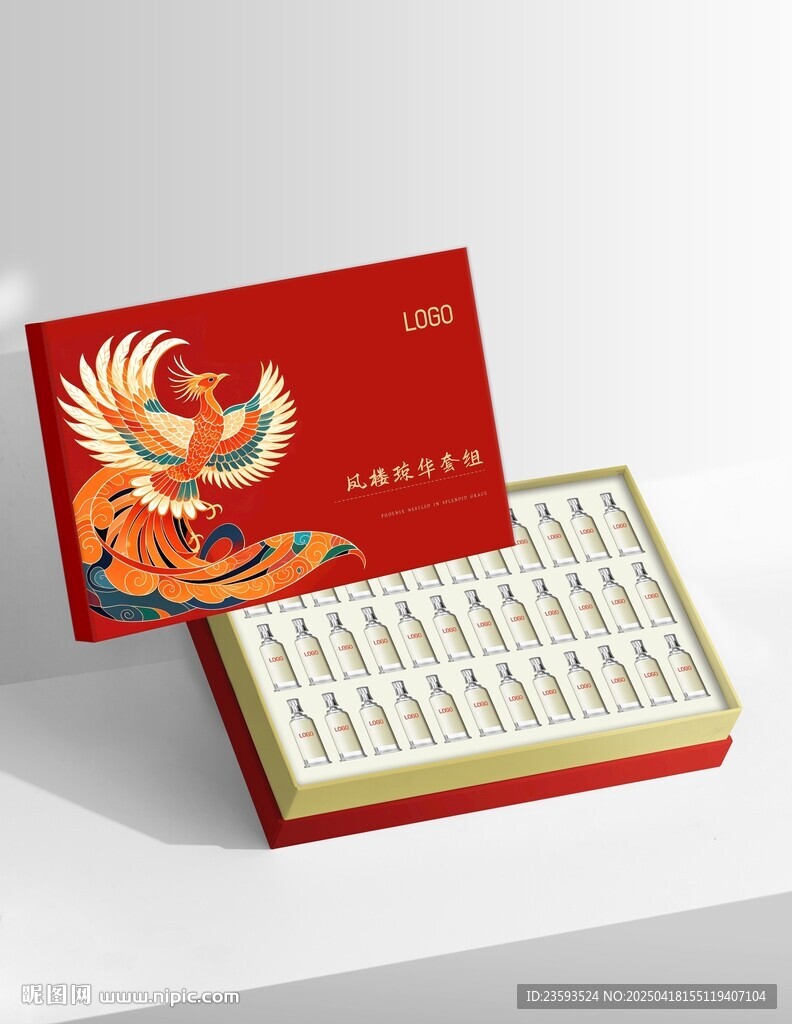 中式凤凰图案精美礼盒