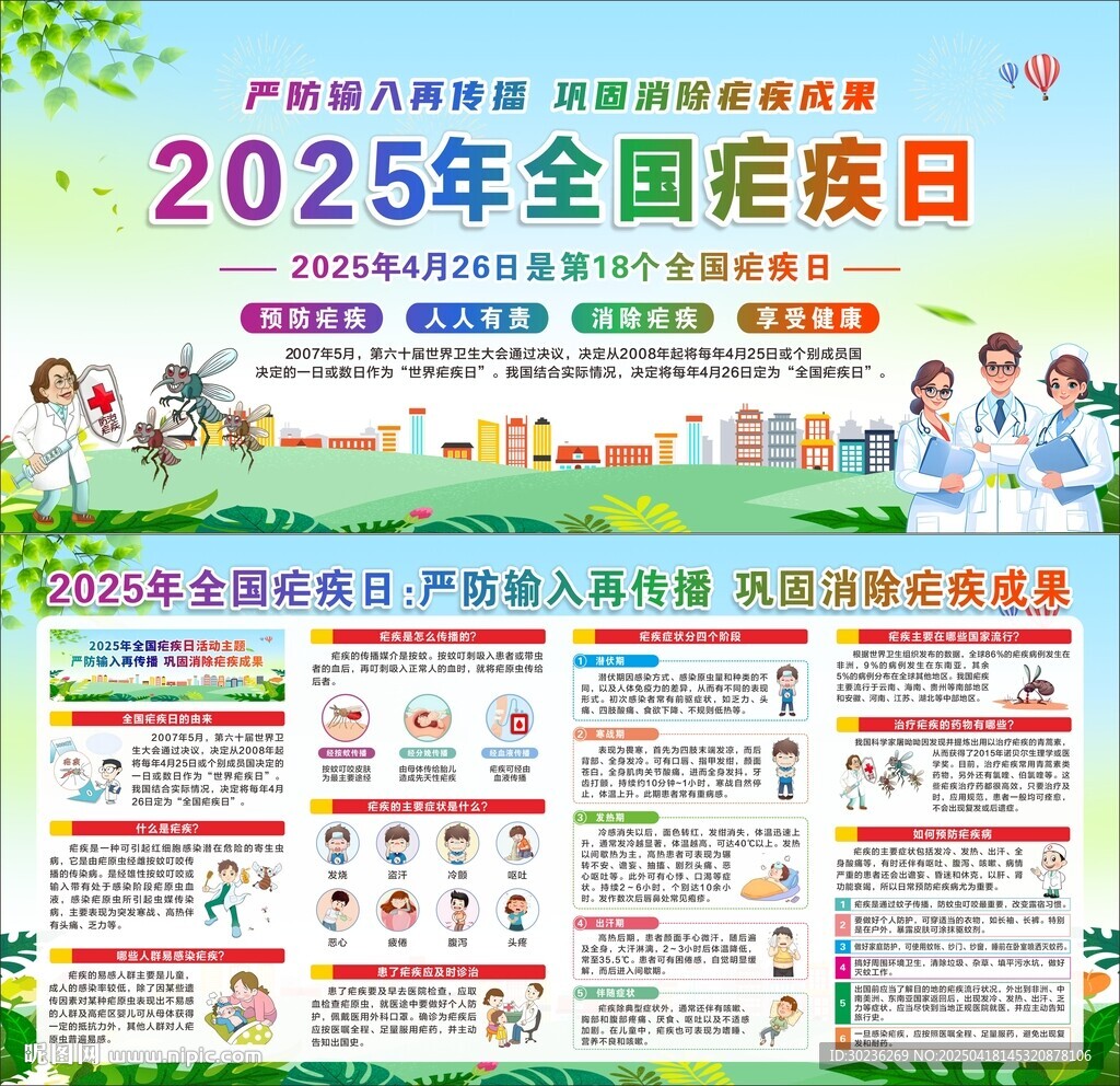 2025年全国疟疾日宣传栏图片