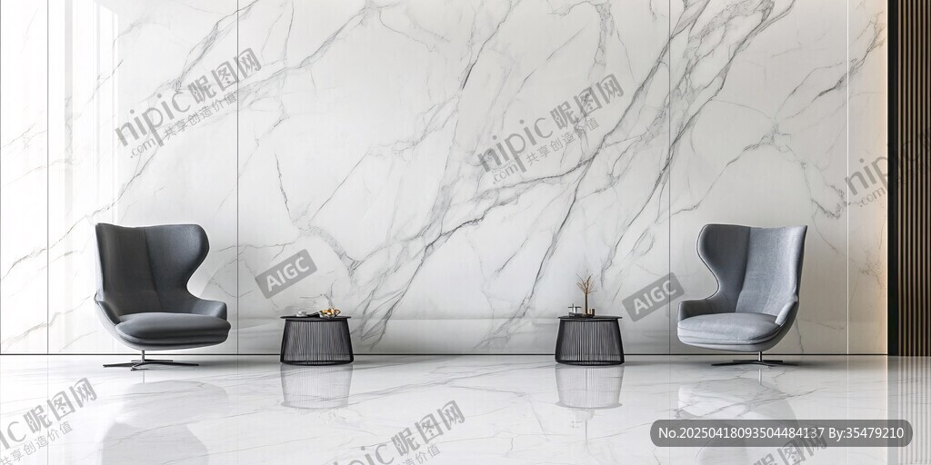 简约大理石空间的优雅座椅
