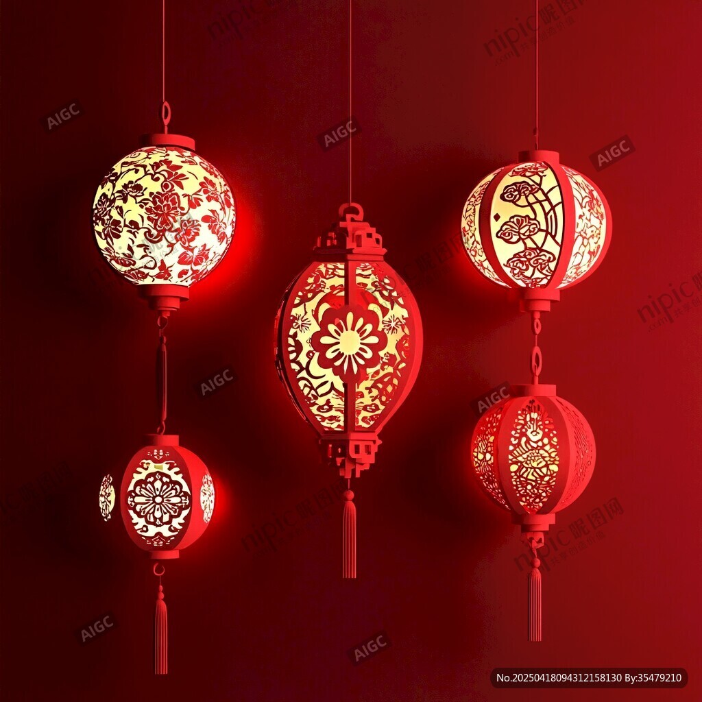 中式红灯笼 点亮喜庆氛围