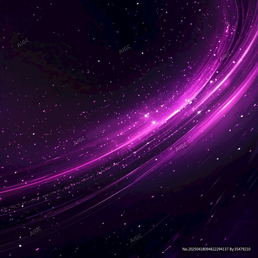 梦幻紫色星空光带背景