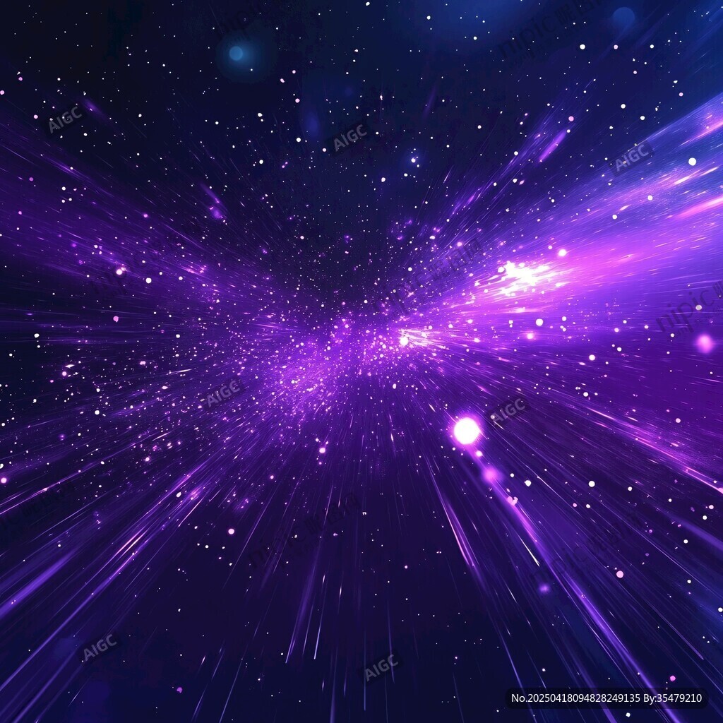 梦幻紫色星空宇宙特效
