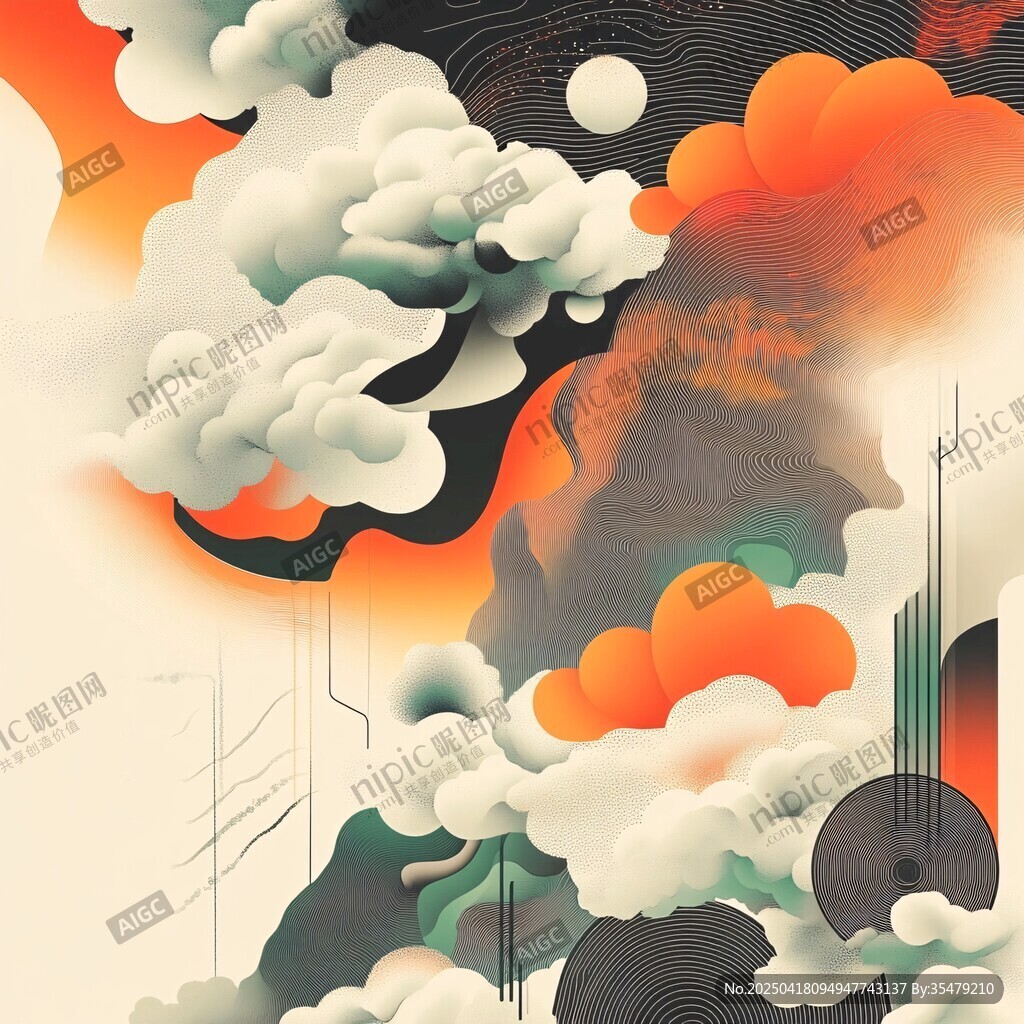 奇幻云海抽象艺术图景