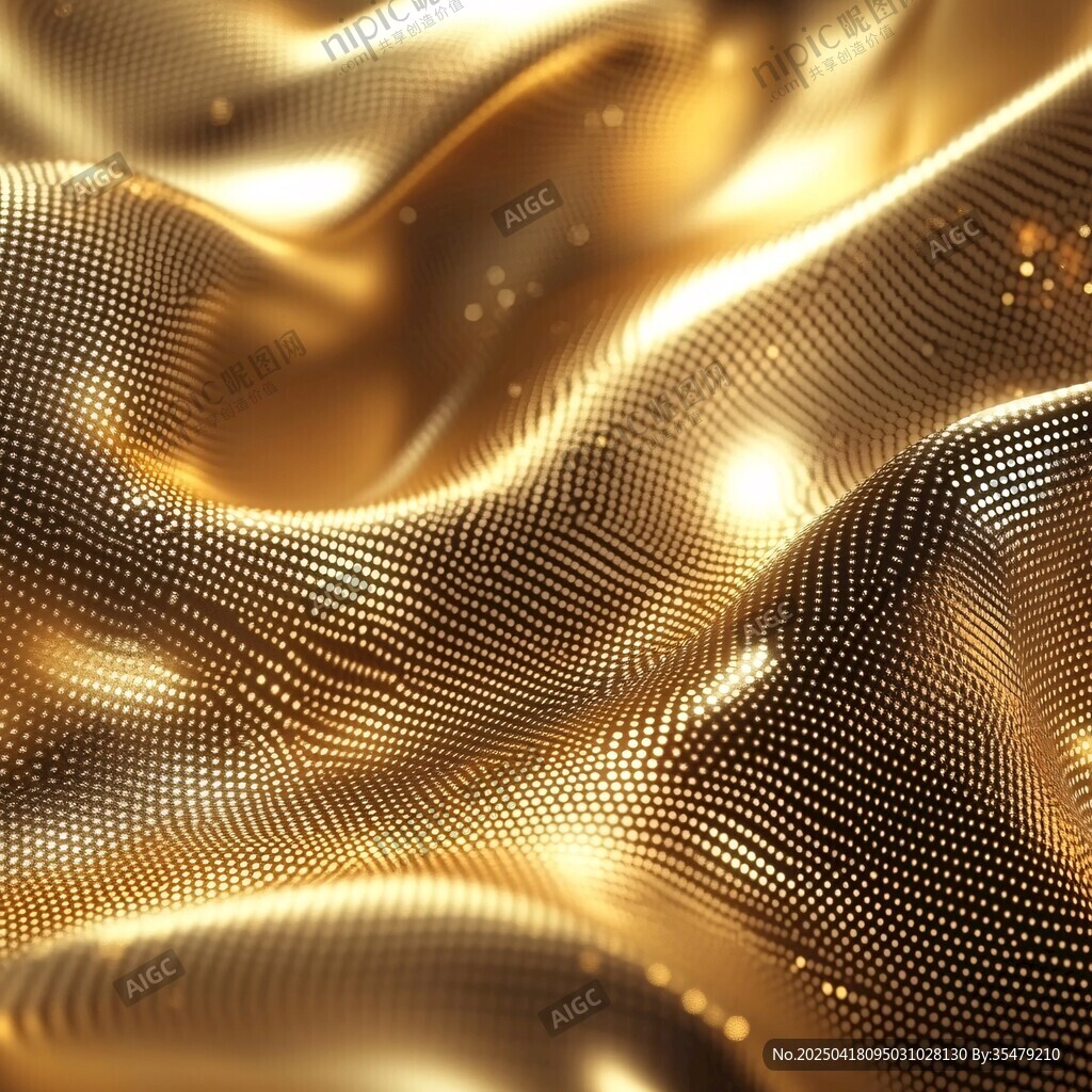 金色动感粒子波浪纹理背景