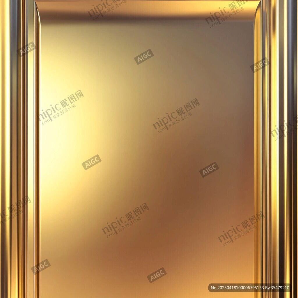 金色金属质感边框背景图