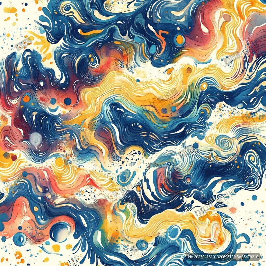 梦幻流体艺术抽象图案