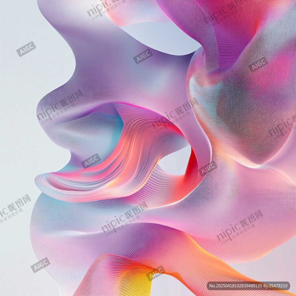 梦幻流体色彩抽象艺术图案