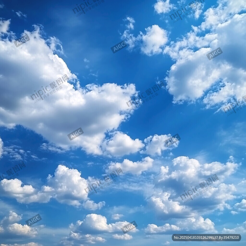 蓝天白云 纯净自然美景