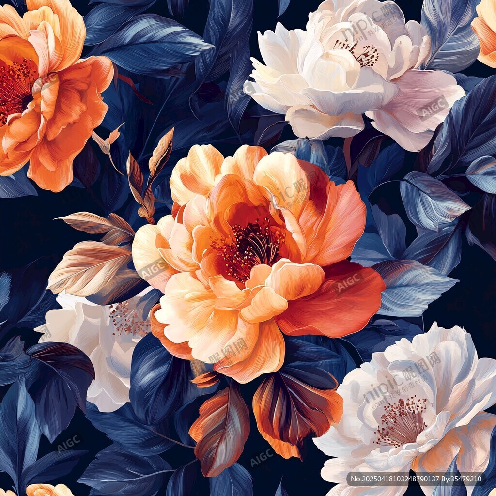 绚丽花卉图案 尽显自然之美