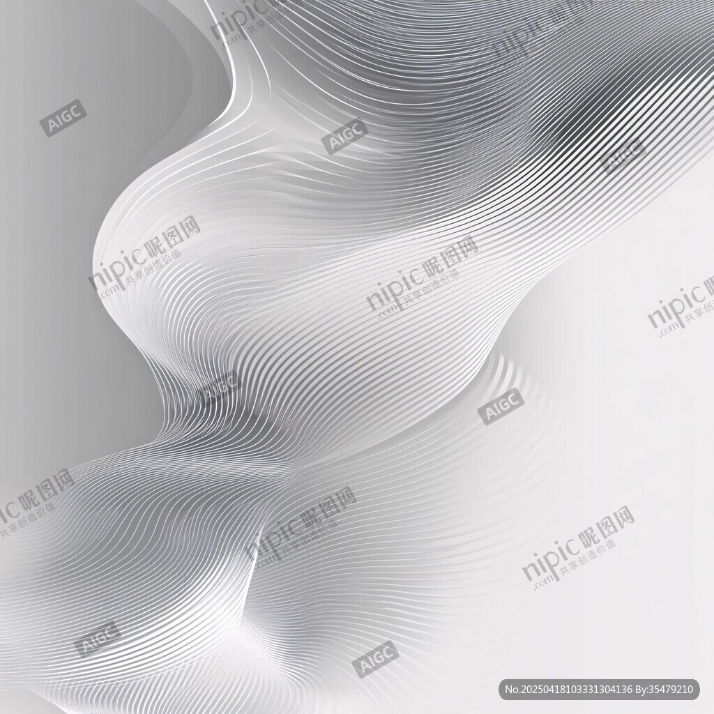 简约线条波浪抽象背景图