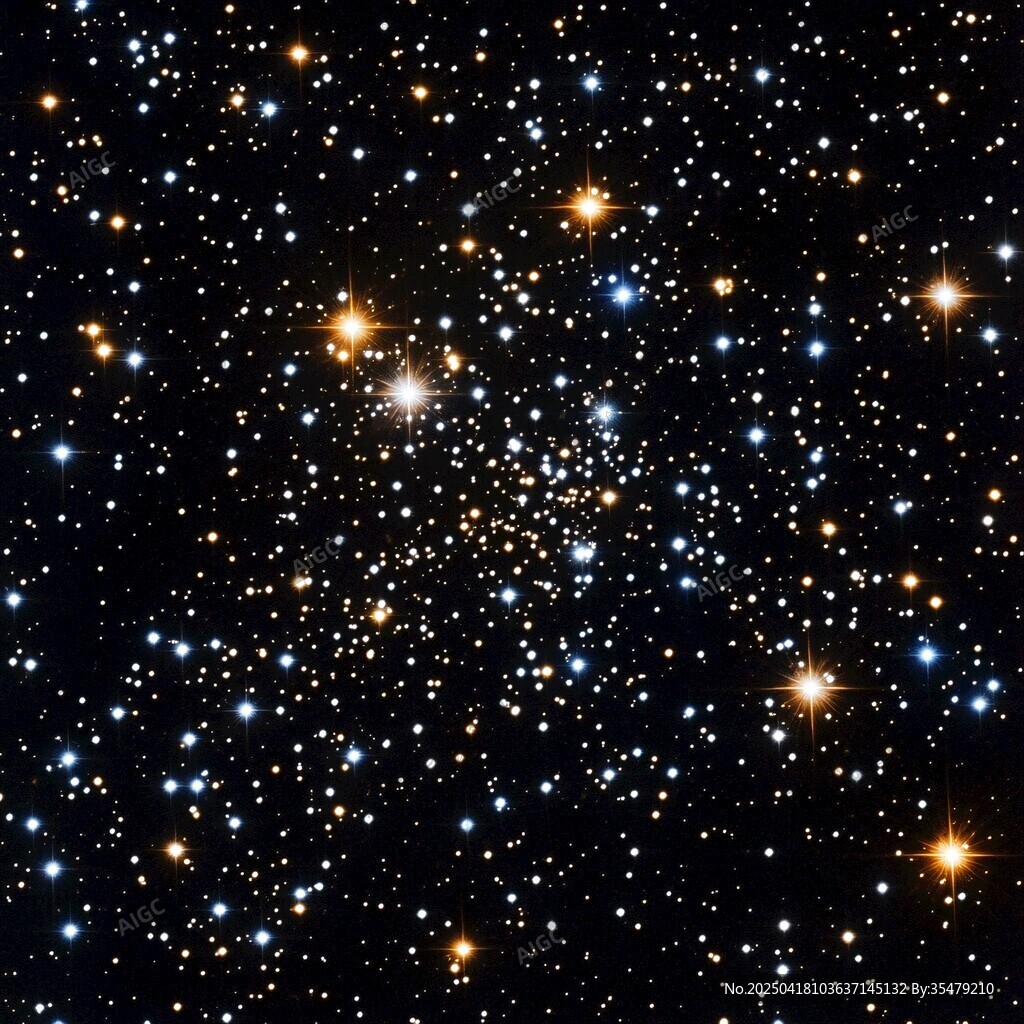 璀璨星空下的恒星集合