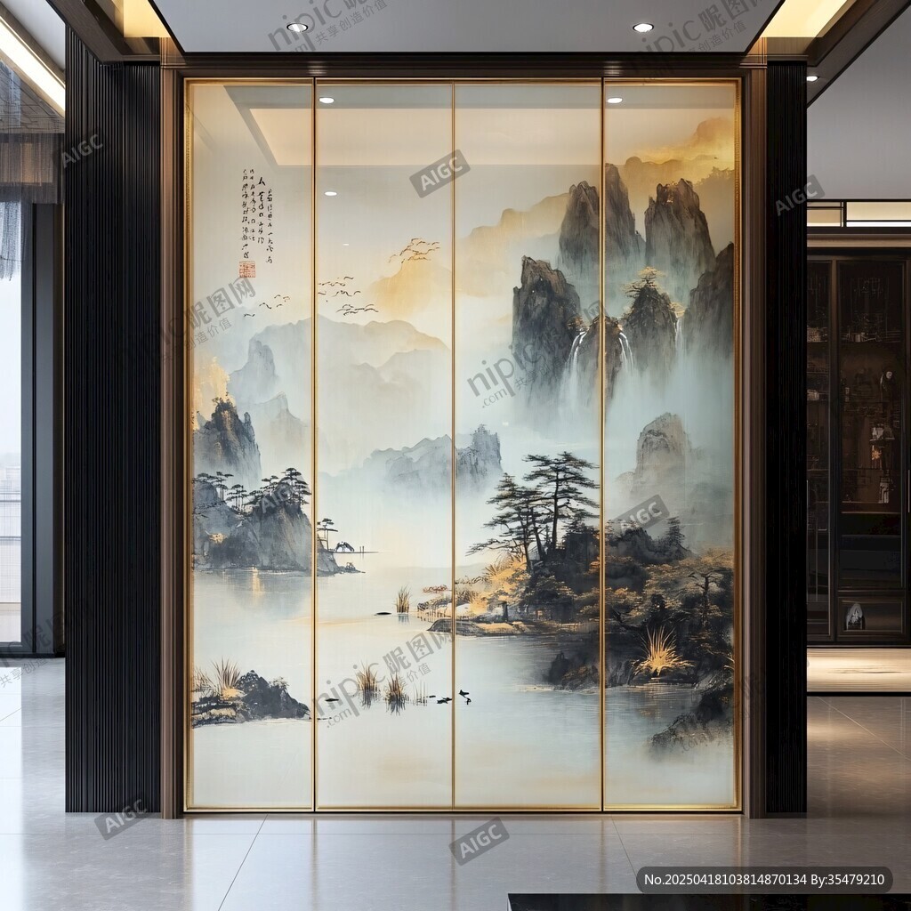中式山水屏风 尽显雅致韵味