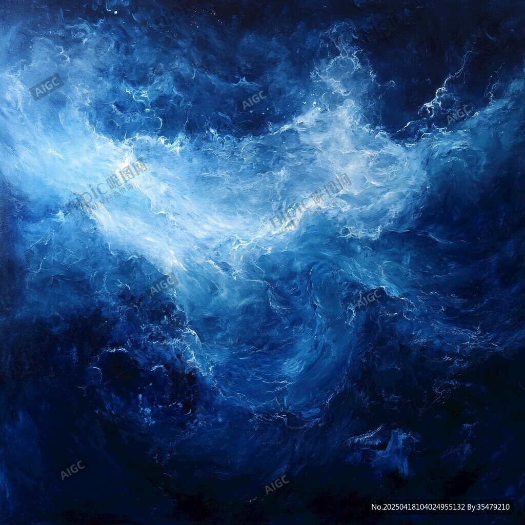 梦幻蓝色流体艺术纹理
