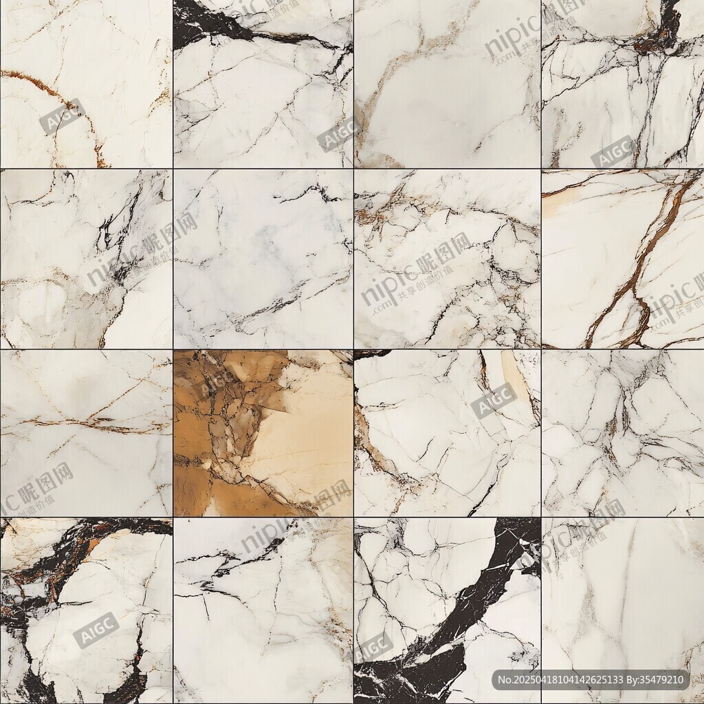 多样大理石瓷砖纹理展示