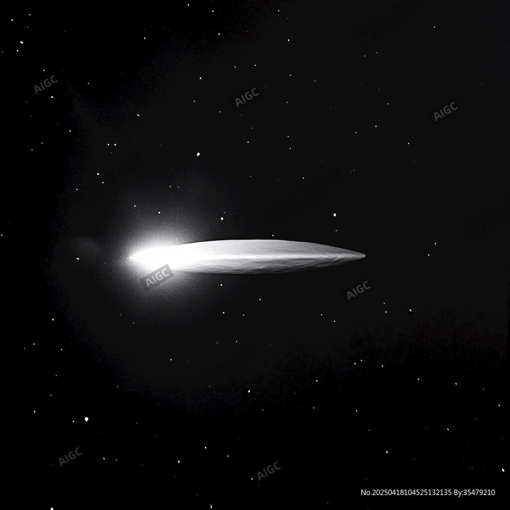 太空中的神秘发光飞行物
