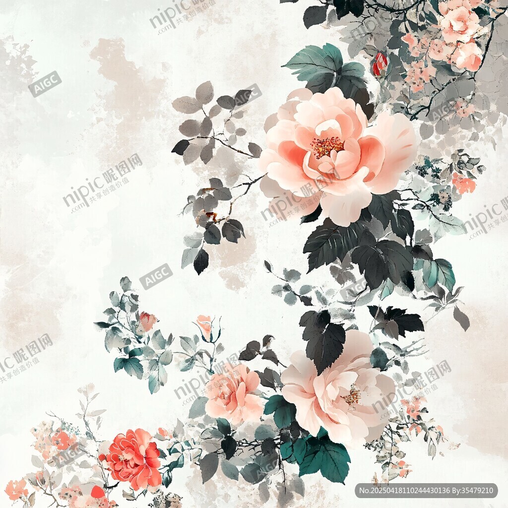 水墨花卉图