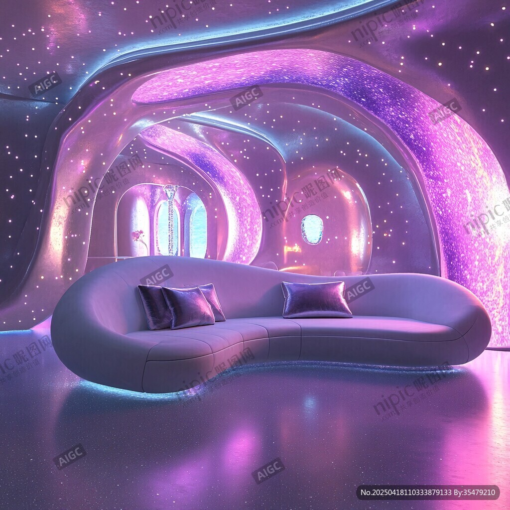 梦幻星空主题室内休憩空间