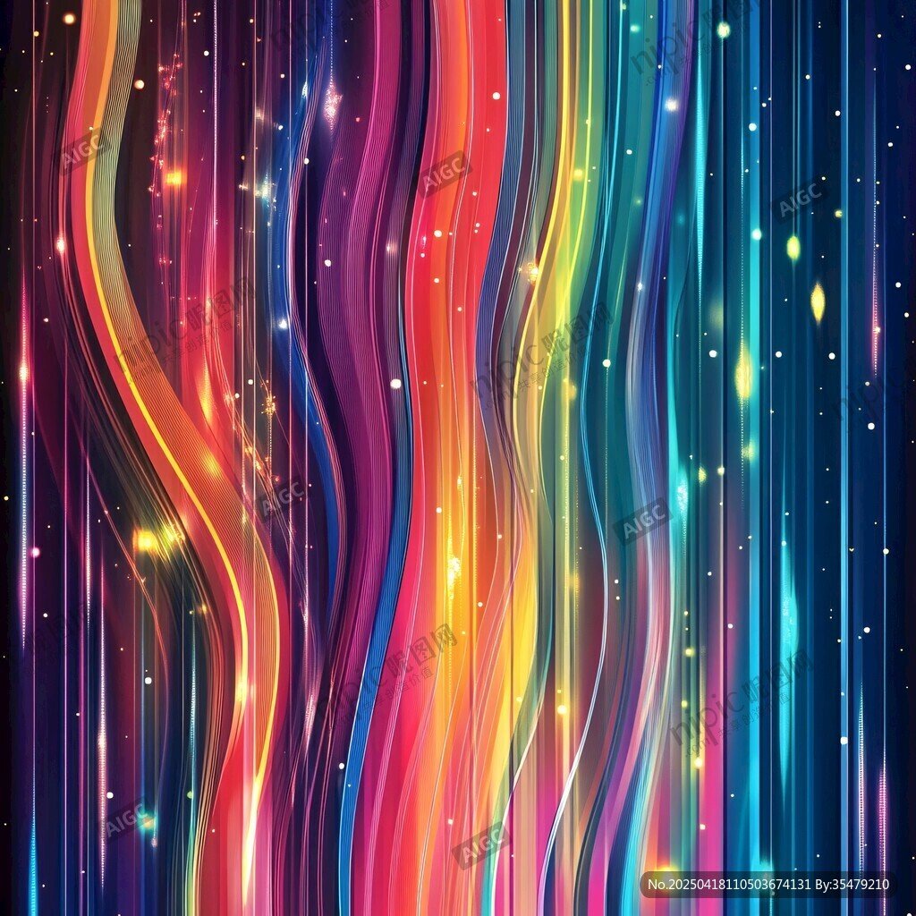 炫彩流光动感线条背景图