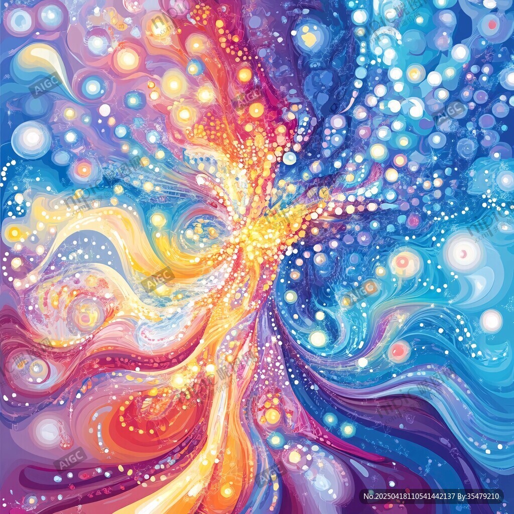 梦幻炫彩流体艺术图案