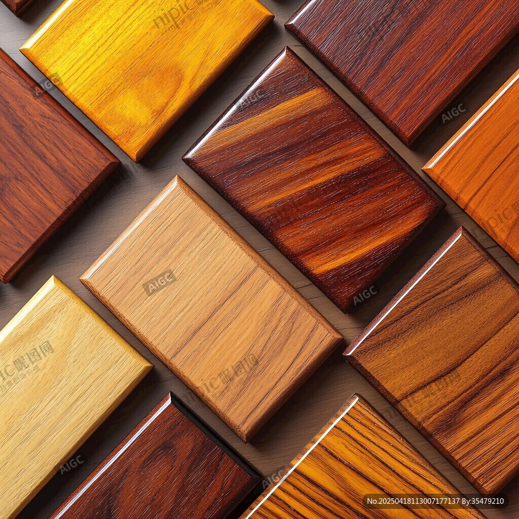 多样实木板材展示