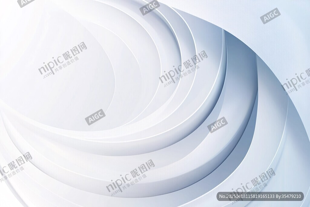 白色曲线抽象背景图