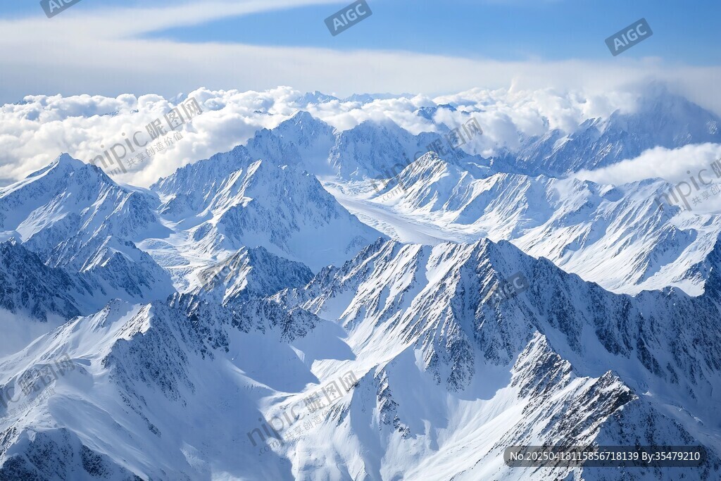 壮丽雪山景观