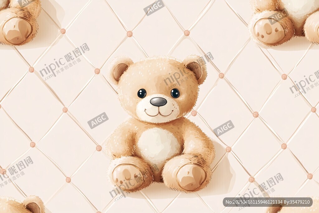 可爱小熊图案 温馨童趣风