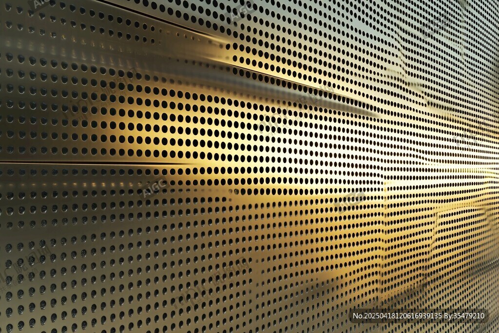金属穿孔板纹理背景画面