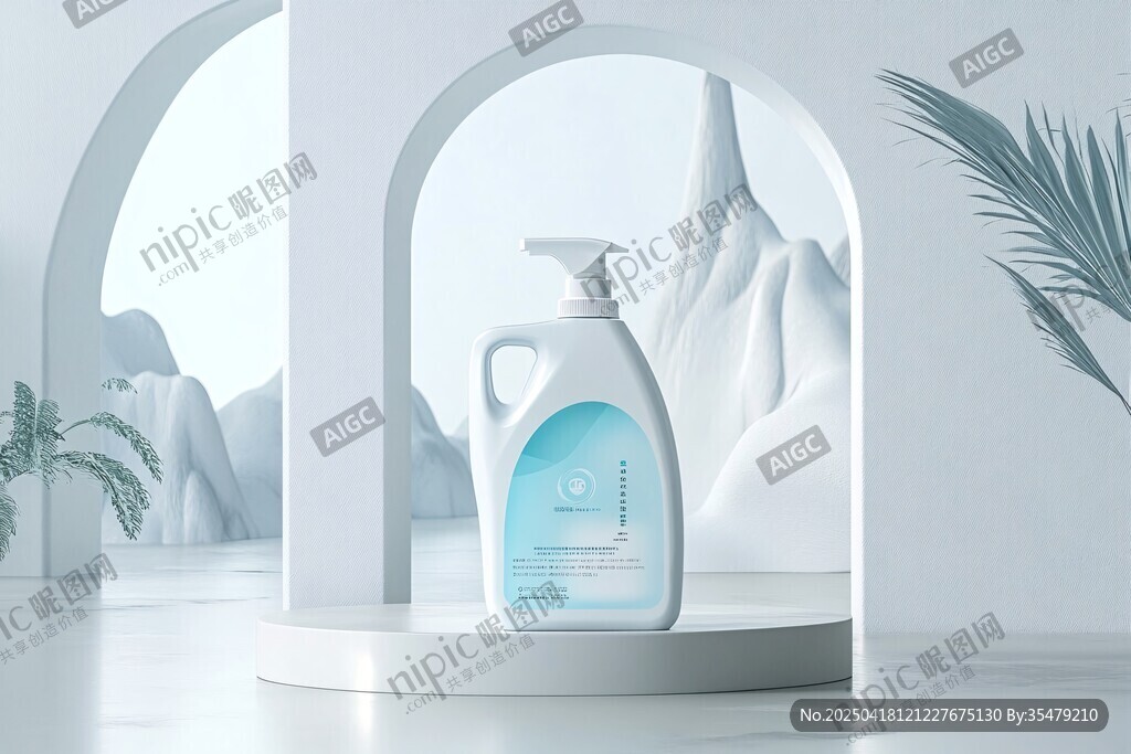 清新简约风的洗衣液展示