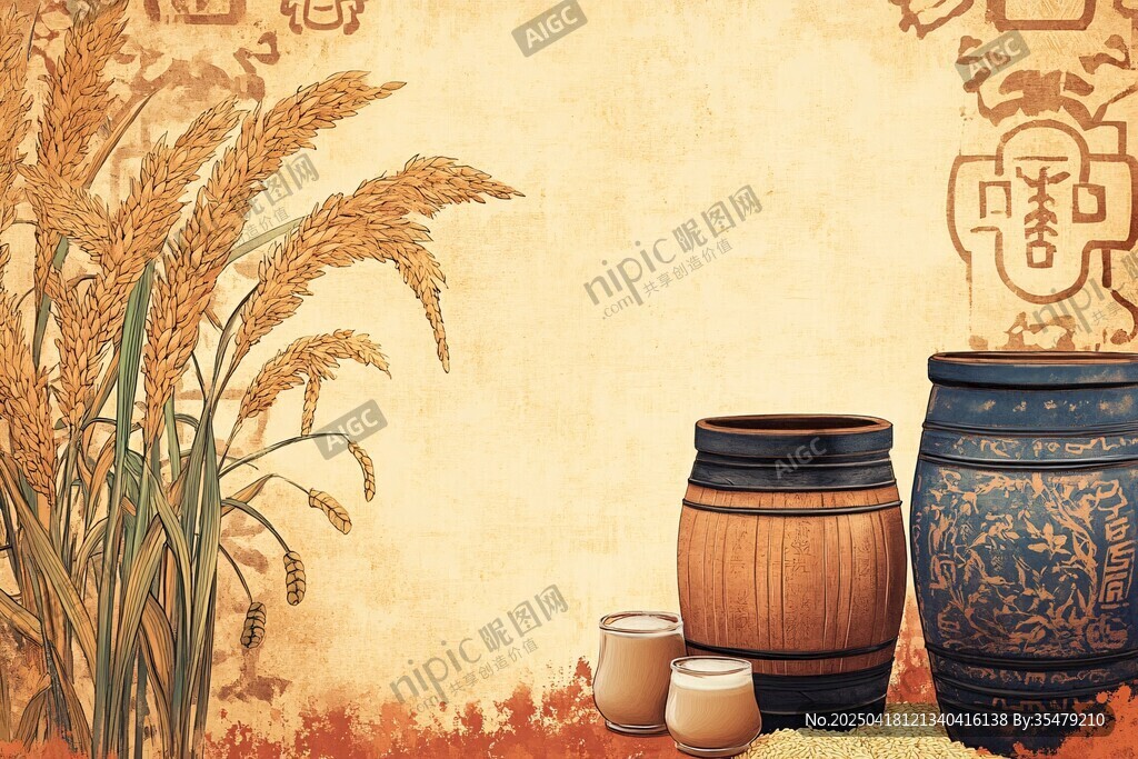 麦香酒韵 传统酿酒风情画