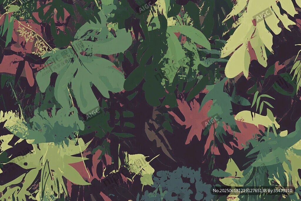 热带植物图案背景纹理