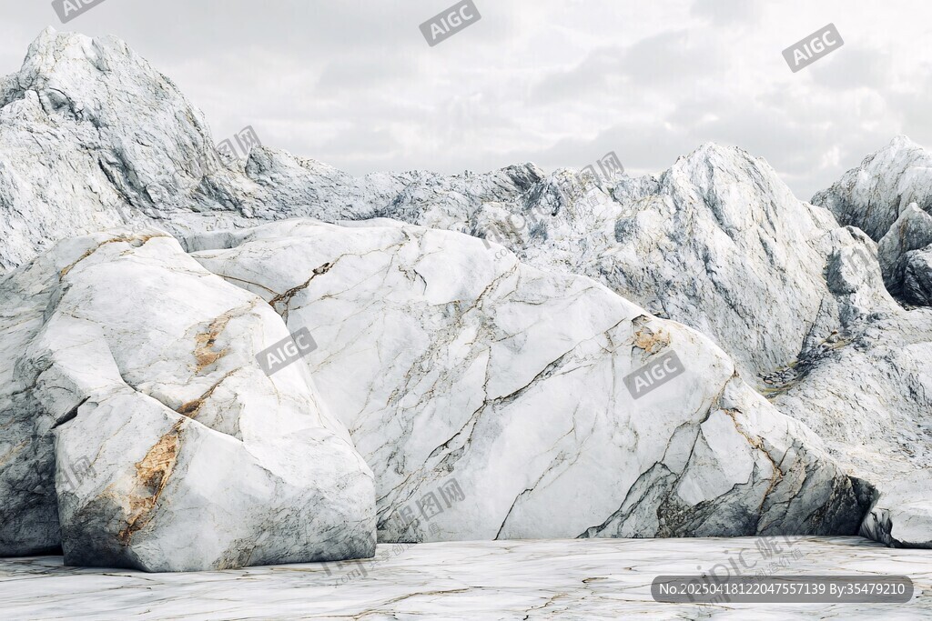 壮观大理石巨石景观