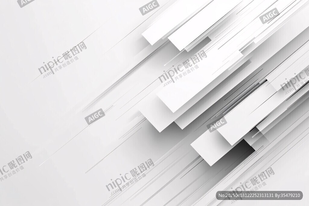 白色几何线条抽象背景图