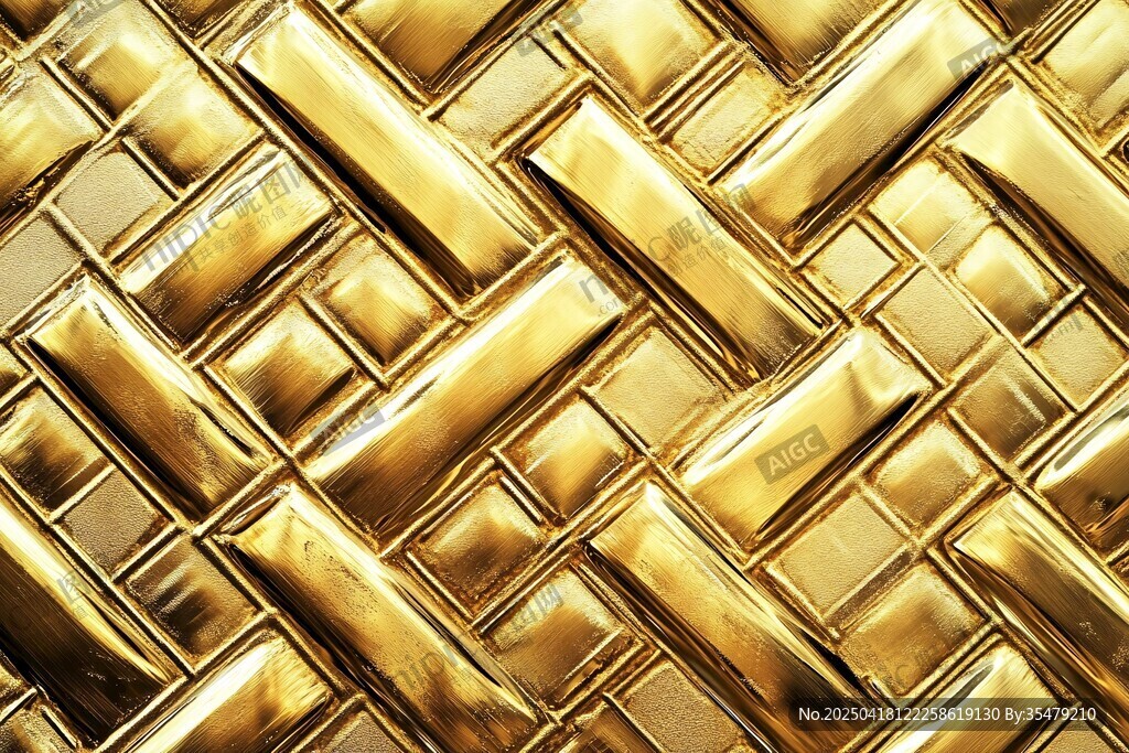 金色编织纹理金属质感图案