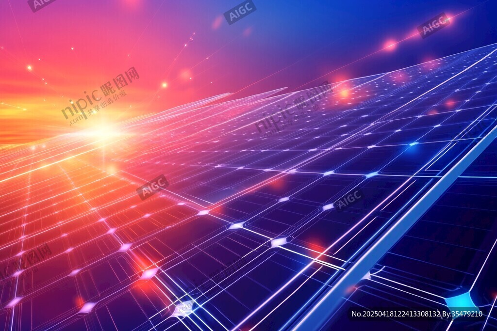 未来科技感的网络线条画面